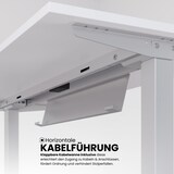 thumbnail of bümö elektrisch höhenverstellbarer Schreibtisch Nussbaum 160x80 cm, Gestell: Silber - Büroschreibtisch höhenverstellbar elektrisch, elektrischer
