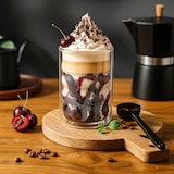 thumbnail of Relaxdays Latte Macchiato Gläser, 6er Set, Löffel, Spiralform, doppelwandiges Glas, 350 ml, Kaffeegläser, transparent