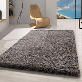 thumbnail of Carpetsale24 Hochflor Teppich 280x370 cm Taupe – XXL Shaggy Langflor, Meliert, Flauschig & Pflegeleicht, Jute-Rücken – Für große Wohn- oder Esszimmer