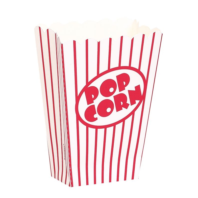 80 kleine Popcorn Schachteln Boxen 13 x 9,5 x 9,5 cm