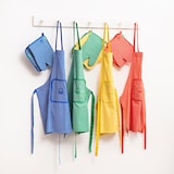 thumbnail of Benetton - 3-tlg. Set Schürze (Schürze + Ofenhandschuh + Topflappen) 100% Baumwolle 190Gsm Grün Rainbow Be