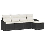 thumbnail of vidaXL Garten-Sofa-Set 5 pcs Schwarz 233 x 117 x 85 cm Poly Rattan