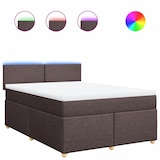 thumbnail of vidaXL Boxspringbett mit Matratze Dunkelbraun 140x200 cm Stoff