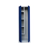 thumbnail of Spind Kleiderschrank Stahl Spindschrank PutzSpind 180x60x50cm Lichtgrau/Blau 510721