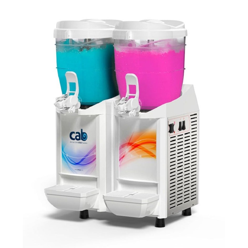 Granitore Sorbettiera con 2 vasche da 5 litri per crema caffè, granita, sorbetto, espressino freddo, yogurt,e fiordilatte. CAB modello CARESS2