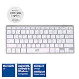 thumbnail of ACT AC5605 Multimedia Toetsenbord Bluetooth | Azerty/BE layout | iOS - MAC OS - Android - Windows | Portable | Wit