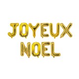 thumbnail of BALLON PUB Kit 10 ballons aluminium lettre - 40cm - OR  "JOYEUX NOEL"