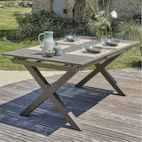 thumbnail of Table de jardin en aluminium avec rallonge automatique Floride quartz Dcb Garden