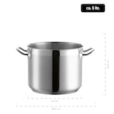 thumbnail of MÄSER Gemüsetopf mit Deckel, Serie Professional, Edelstahl, Durchmesser 20cm, ca 5,0 L Fassungsvermögen, Induktionsgeeignet, Backofenfest, 926098