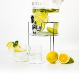 thumbnail of Getränkespender mit Zapfhahn und Ständer aus Glas 3 L Wasserspender Saftspender