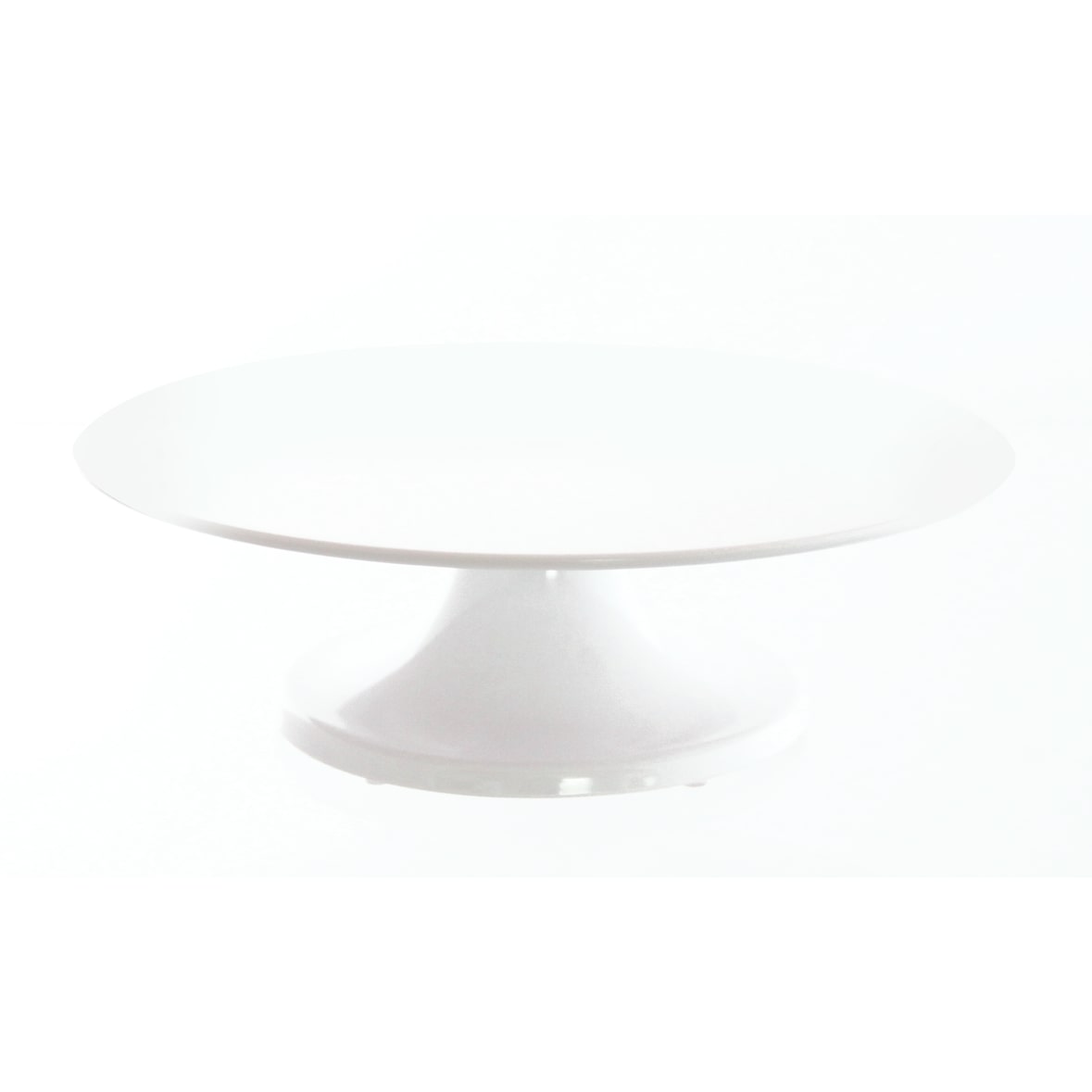 Schneider - Tortenplatte Melamin, weiß, mit Fuß, Ø 320 mm, Höhe: 100 mm, drehbar