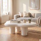 thumbnail of SalesFever Couchtisch | wolkenförmig | Tischplatte matt lackiert | Fiberglas | B 123 x T 89 x H 35 cm | weiß