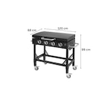 thumbnail of METRO PROFESSIONAL 4-Hauptbrenner Gasgrill Dayton, Grillfläche 53 x 87 cm, fahrbar, Schutzabdeckung, Stahl, schwarz