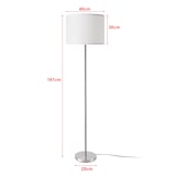thumbnail of Helloshop26 - Luminária de chão Tamworth E27 161 cm de altura prata e branca 03_0007323