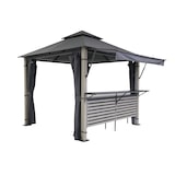 thumbnail of METRO PROFESSIONAL Pavilhão-bar com toldo Mayfield, metal/poliéster, 3 x 3 m, hidrófugo, cinzento escuro