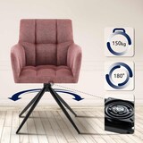 thumbnail of Conjunto de 2 Cadeiras de Jantar Jonah em Tecido vermelho rubi