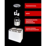 thumbnail of Unold 48830 Eismaschine Doppio - Weiß, mit Kompressor, 250 Watt, Eismaschine Selbstkühlend, Frozen Joghurtmaschine mit 2,4 Liter Eiscreme Volume