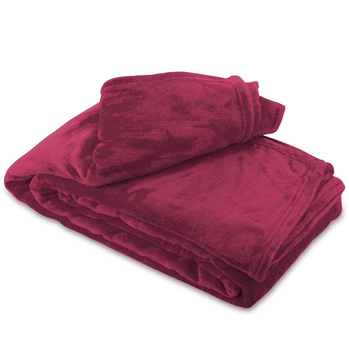 Kuscheldecke Bordeaux 220x240 cm Wolldecke Fleece extra weiche Wohndecke Sofa