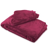 thumbnail of Kuscheldecke Bordeaux 220x240 cm Wolldecke Fleece extra weiche Wohndecke Sofa