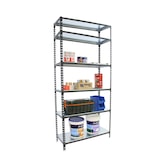 thumbnail of SimonRack Metallregal, 2500x1200x500 mm, 6 Ebenen, Metallboden, 200 kg Biegepunkt, Anthrazit/Weiss - Simonclick