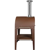 thumbnail of MF - Horno de leña exterior para pizzas y pan modelo Chef Junior imitación óxido con mesa para uso en jardín