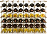 thumbnail of PROREGAL Modulares Weinregal VINOTECA MOD METAL | HxBxT 62,5x82,5x24,5cm | 8x6 Flaschen | Massives Kiefernholz | Natur | Flaschenregal