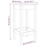 thumbnail of Chaises De Bar Lot De 2 40x40x78 Cm Bois De Pin Solide