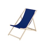 thumbnail of Buche-Liegestuhl, Gartenliege klappbar Strandstuhl Stofffarbe wählbar V-10-110blau