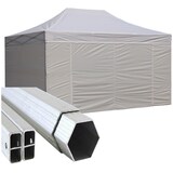 thumbnail of Gazebo 3x4,5 m bianco pieghevole alluminio piantone esagonale 45mm con laterali