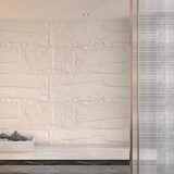 thumbnail of Juego de 10 paneles decorativos con efecto roca 3D, revestimiento de pared de poliuretano de 7,2 m², 120 x 60 x 3 cm, color blanco Lecce.