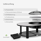 thumbnail of Merano Circolo L 3-in-1-Feuerschale mit Grillfunktion als Tisch nutzbar 122 x 87 cm Weiß