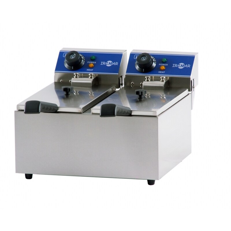 Freidora eléctrica serie gastronorm de cuba doble mod. FRY-4+4