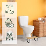 thumbnail of Relaxdays Toilettenhocker, Stuhlgang Unterstützung, WC Hocker Erwachsene, Bambus, HBT: 18 x 44,5 x 23 cm, natur/schwarz