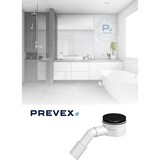 thumbnail of PREVEX Showerloc Ablaufgarnitur flach mit Siphon matt schwarz 90 mm mit Haarsieb 40 50 mm Auslass