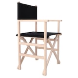thumbnail of WellHome - Sedia Sunset rifinita senza vernice-tela nera 51x46x86 cm