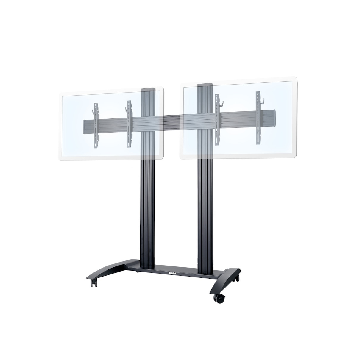 Edbak TRV300 mobiler Dual Monitorständer, 42-55 Zoll