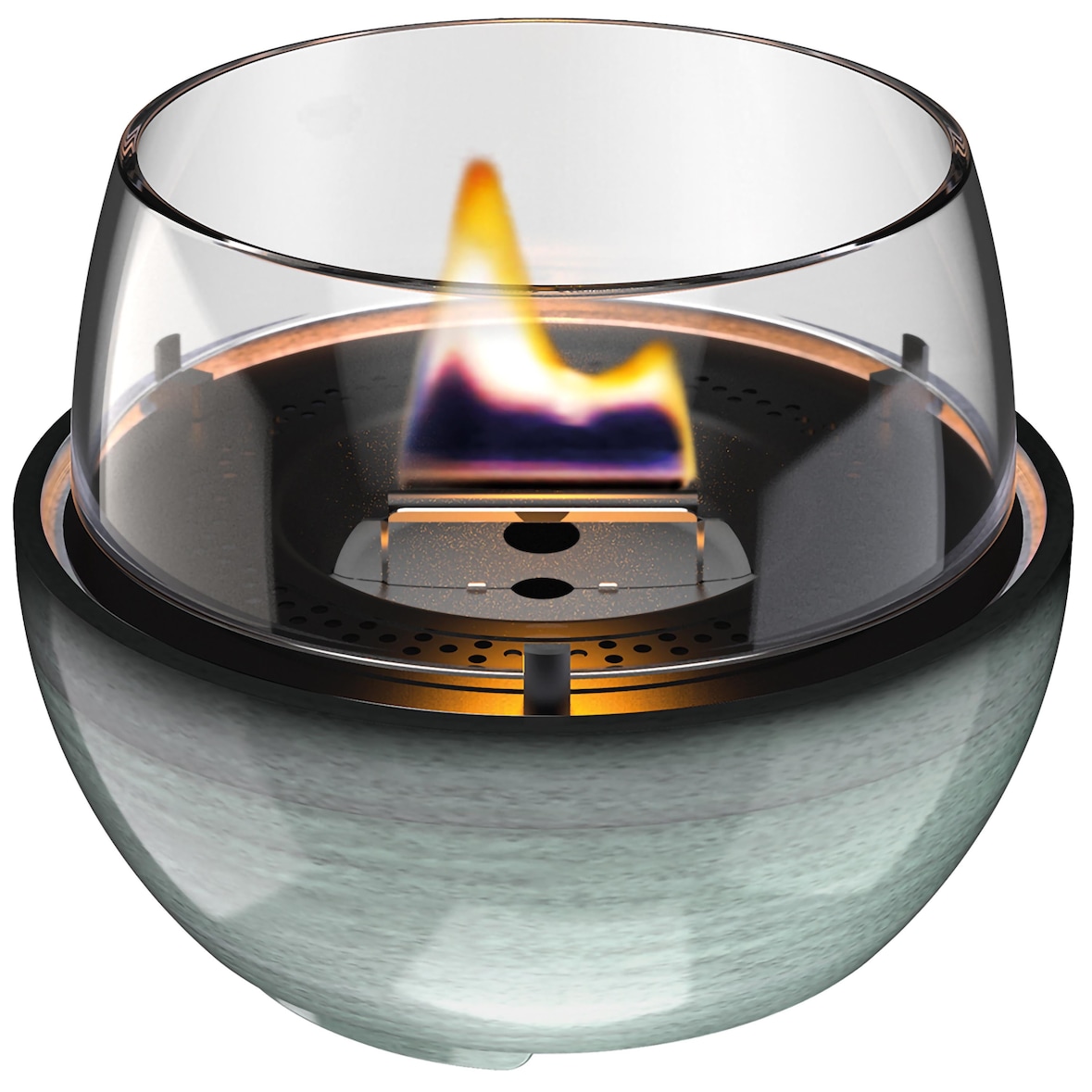 Tenderflame – Kamin Iris Concrete, wiederaufladbarer Außen- und Innenbrenner