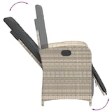 thumbnail of vidaXL Tuinstoelen 2 st verstelbaar voetensteun poly rattan lichtgrijs