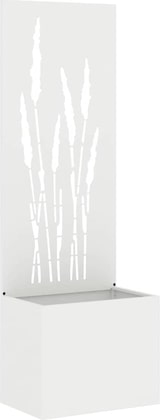 thumbnail of vidaXL Blumentopf mit dekorativem Paneel Weiß 50 x 140 cm