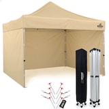 thumbnail of Falt pavillon 3x3 m - mit 3 Wänden - Beige