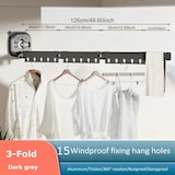 thumbnail of Étendoir à linge mural Extensible 125cm Noir Kitchen Move