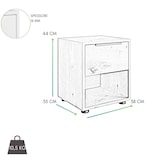thumbnail of Comodino Camera da Letto Mobiletto 1 Cassetto 1 Ripiano Tavolino da Notte in Legno FSC Comò Mensola Salvaspazio 38x35x44 cm - Rovere