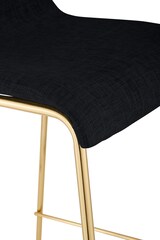 thumbnail of CHEFGASTRO Barhocker MAUI Stoff 4-Fuﬂ Gold HxBxT 100x43x48cm Stoff Schwarz Barstuhl