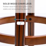 thumbnail of Barhocker mit Rückenlehne 96x55x55 cm drehbar 360 Grad Braun, Sitz aus echtem Leder, Massivholzgestell in Elfenbein, bequem gepolstert