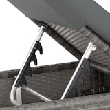 thumbnail of tectake 2 wicker ligbedden met aluminium frame en tafel, inclusief beschermhoes - grijs - 403088