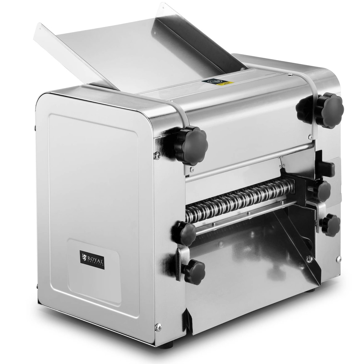 Royal Catering - Royal Catering Machine à pâtes électrique - 28 cm - épaisseur de pâte de 1 à 14 mm, 600 W, roule et coupe pâte 3 mm/9 mm, inox