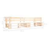 thumbnail of Garten-Palettensofa 2-Sitzer Holz| vidaXL : Farbe - Braun