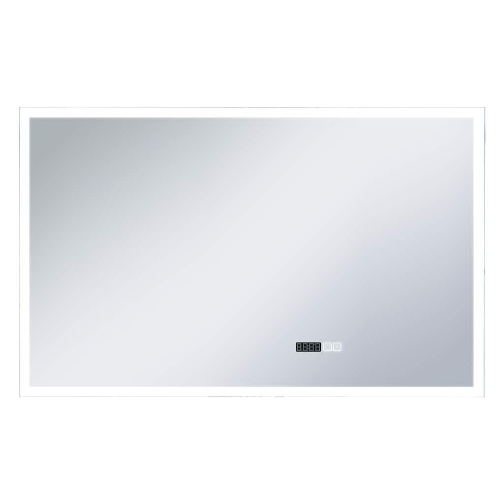 vidaXL LED-Badspiegel mit Berührungssensor und Zeitanzeige 100x60 cm