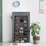 thumbnail of Relaxdays Schuhschrank Stoff, 9 Fächer, 36 Paar Schuhe, abnehmbarer Bezug, Schuhregal, HxBxT 158 x 86 x 30 cm, anthrazit