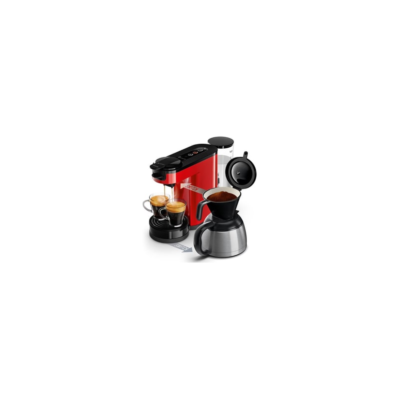 Cafetière à Dosette Ou Capsule Philips Switch Hd6592 85 Rouge